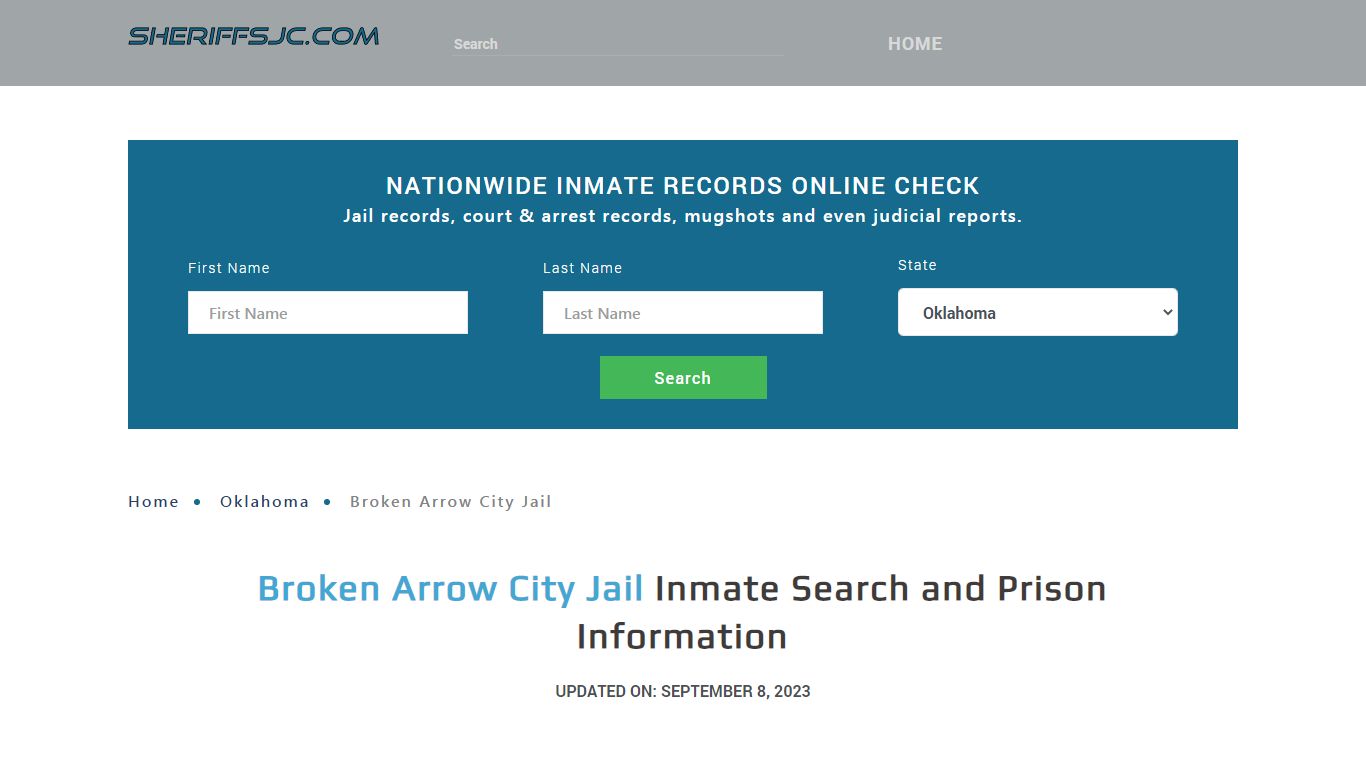 Broken Arrow City Jail Inmate Search, Visitation, Phone no. & Mailing ...